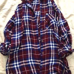 Charlotte Russe 3/4 Flannel Shirt